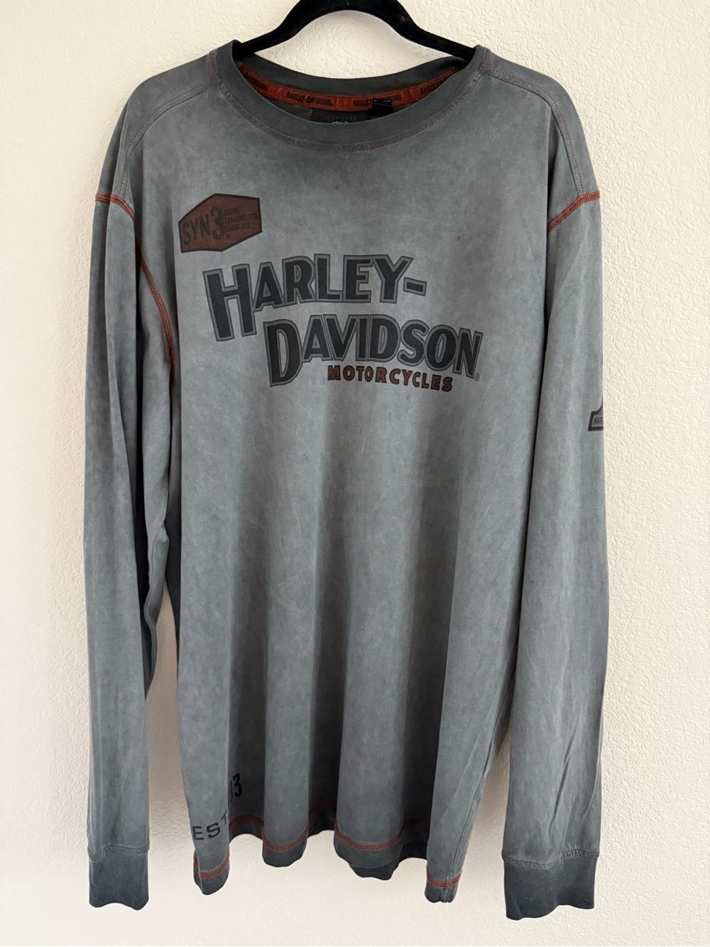 Harley-Davidson Men's Long Sleeve Logo Shirt - Gray